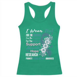 Sexual Assault Awareness Racerback Tank Top Teal Ribbon Flower TS14 Irish Green Print Your Wear