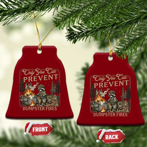 Only You Can Prevent Dumpster Fires Ceramic Ornament Funny Raccoon Mental Health Meme TS14 Print Your Wear
