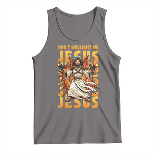 Don't Gaslight Me Jesus Tank Top Funny Princess Cat Christian Meme TS14 Deep Heather Print Your Wear