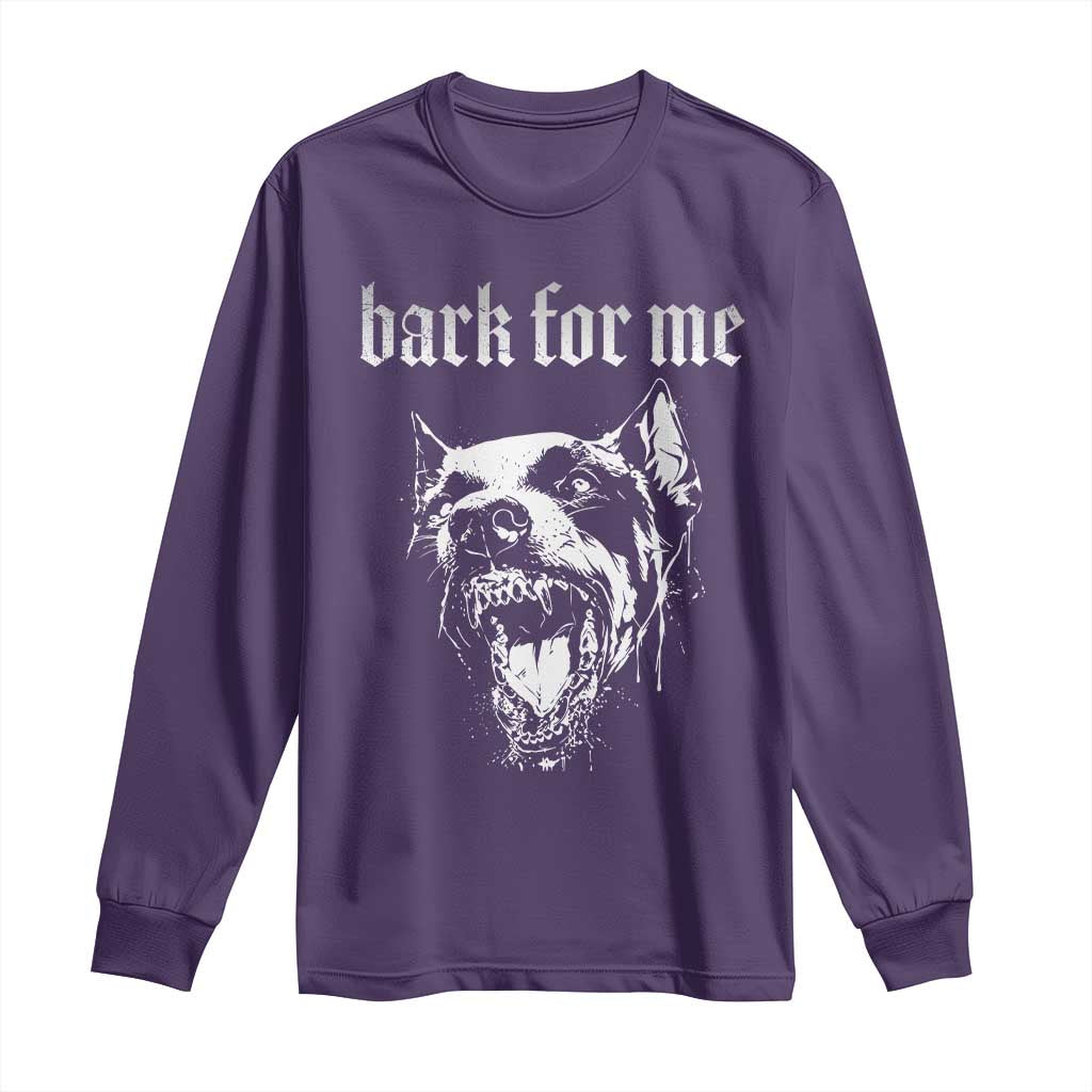 Bark For Me Long Sleeve Shirt Gothic Dog Graphic TS14 Purple Print Your Wear