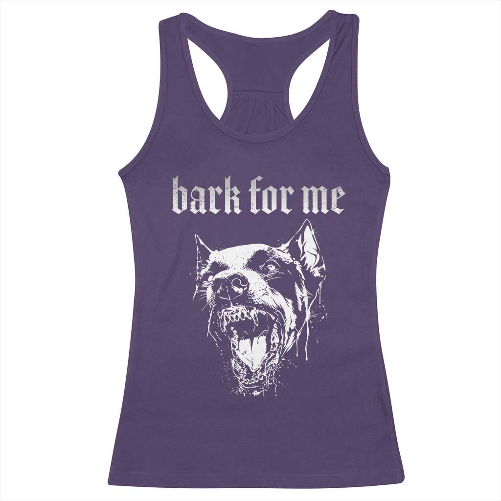 Bark For Me Racerback Tank Top Gothic Dog Graphic TS14 Purple Print Your Wear