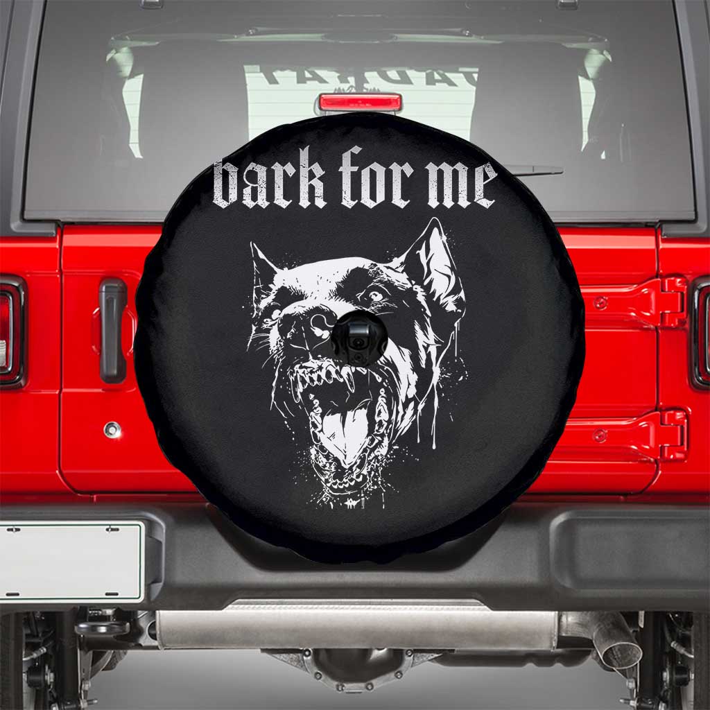 Bark For Me Spare Tire Cover Gothic Dog Graphic TS14 Black Print Your Wear
