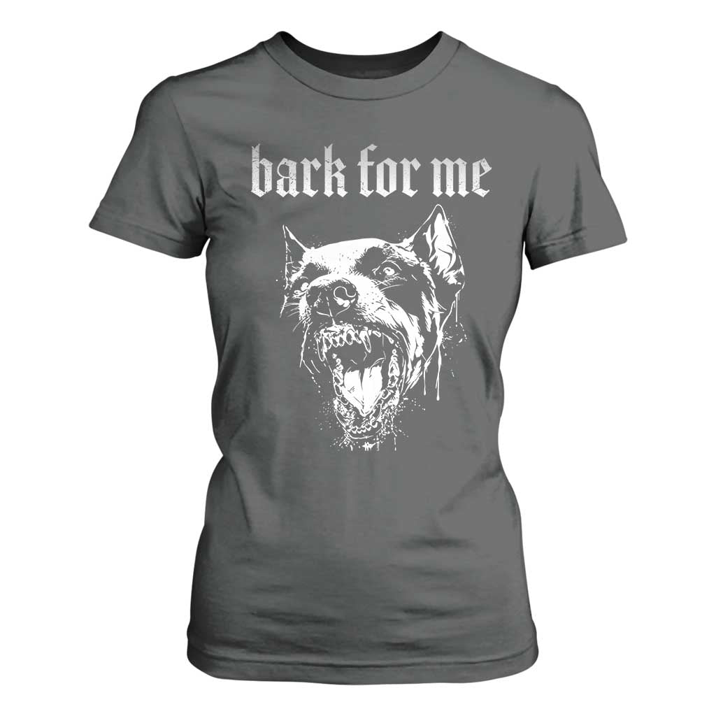 Bark For Me T Shirt For Women Gothic Dog Graphic TS14 Dark Heather Print Your Wear