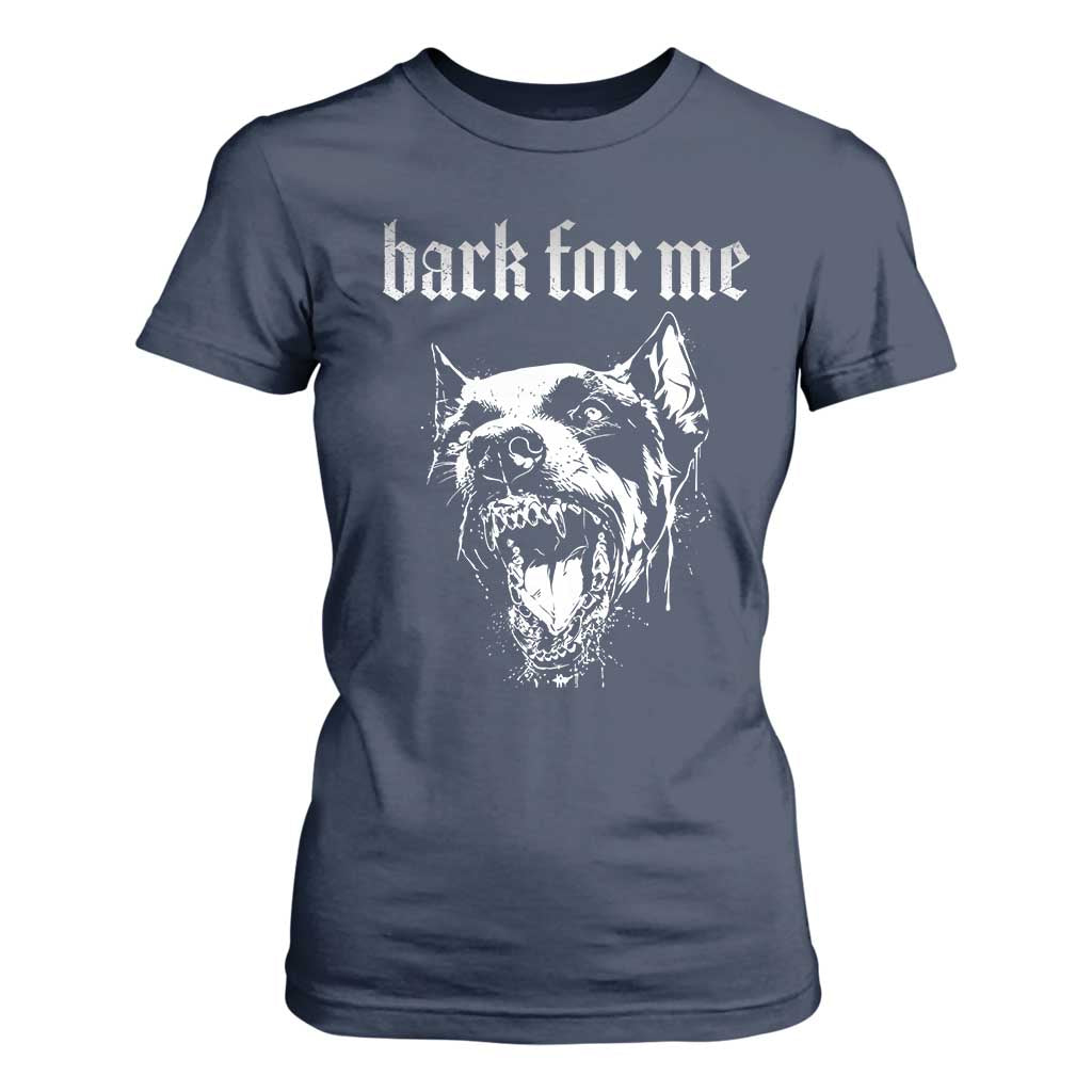 Bark For Me T Shirt For Women Gothic Dog Graphic TS14 Navy Print Your Wear