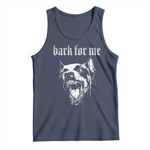 Bark For Me Tank Top Gothic Dog Graphic TS14 Navy Print Your Wear
