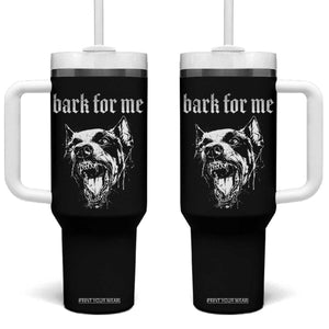 Bark For Me Tumbler With Handle Gothic Dog Graphic TS14 One Size: 40 oz Black Print Your Wear