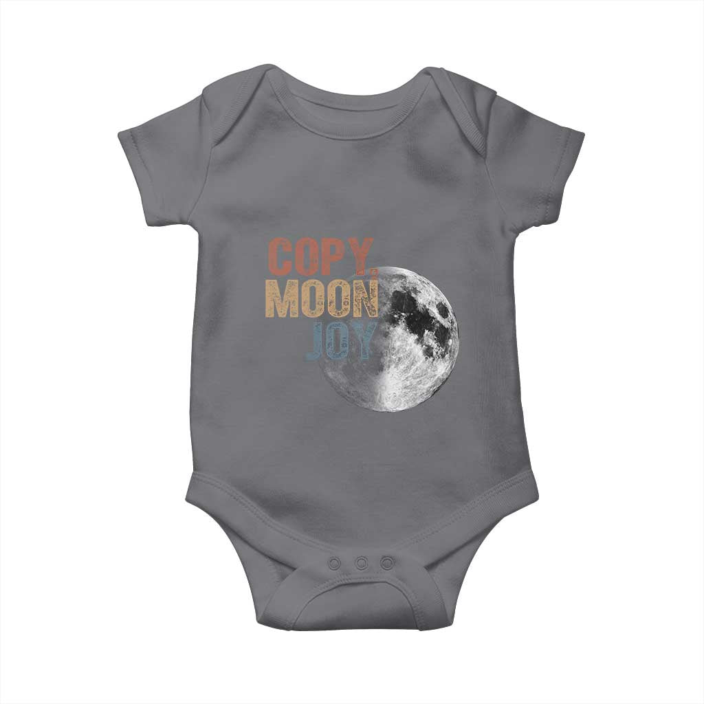 Copy Moon Joy Baby Onesie Funny Lunar Quote Graphic TS14 Charcoal Print Your Wear