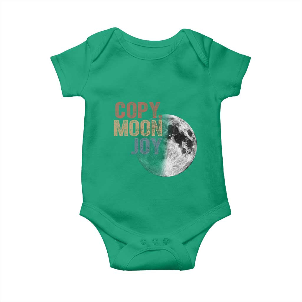 Copy Moon Joy Baby Onesie Funny Lunar Quote Graphic TS14 Irish Green Print Your Wear