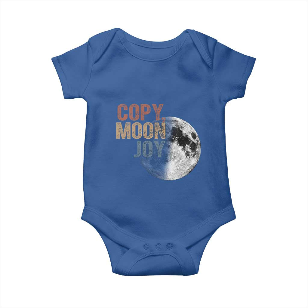 Copy Moon Joy Baby Onesie Funny Lunar Quote Graphic TS14 Royal Blue Print Your Wear