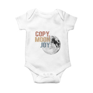 Copy Moon Joy Baby Onesie Funny Lunar Quote Graphic TS14 White Print Your Wear