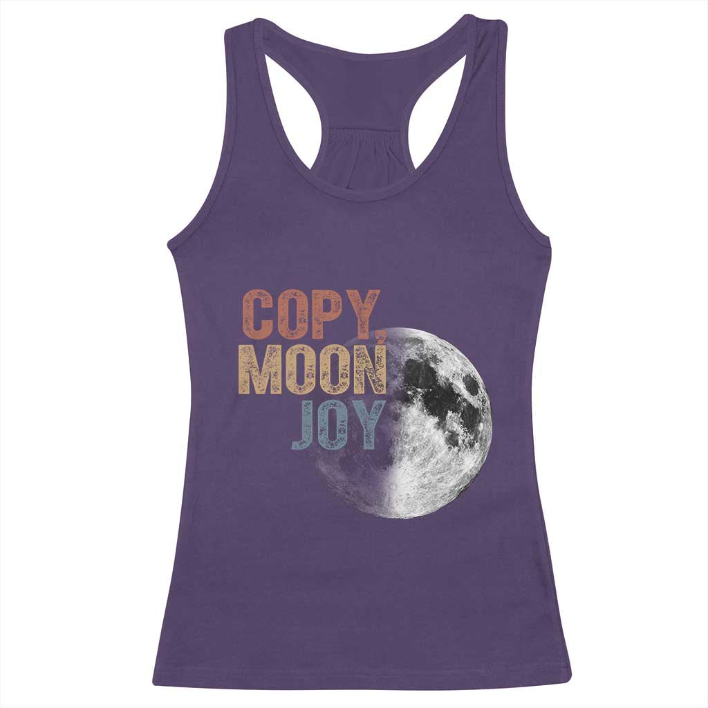 Copy Moon Joy Racerback Tank Top Funny Lunar Quote Graphic TS14 Purple Print Your Wear