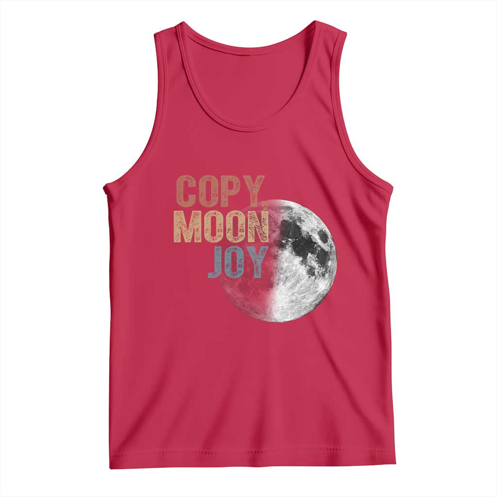 Copy Moon Joy Tank Top Funny Lunar Quote Graphic TS14 Red Print Your Wear