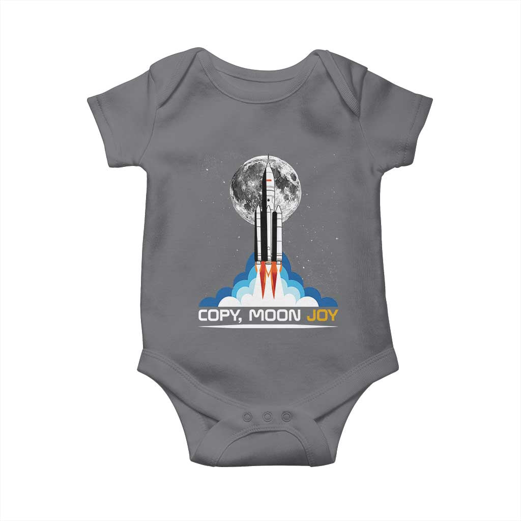 Copy Moon Joy Baby Onesie Rocket Launch Full Moon TS14 Charcoal Print Your Wear