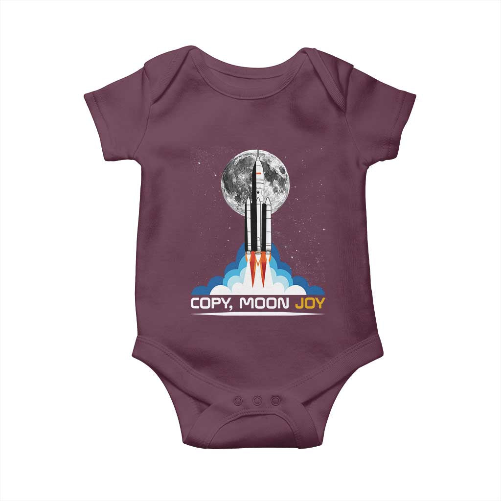 Copy Moon Joy Baby Onesie Rocket Launch Full Moon TS14 Maroon Print Your Wear