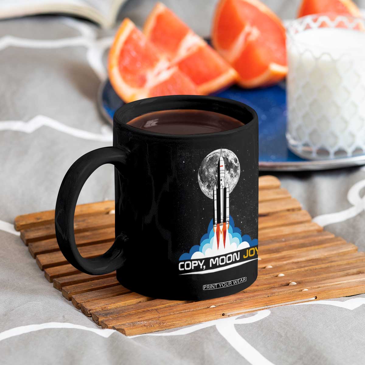 Copy Moon Joy Coffee Mug Rocket Launch Full Moon TS14 Print Your Wear