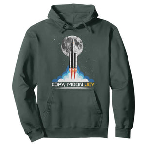 Copy Moon Joy Hoodie Rocket Launch Full Moon TS14 Dark Forest Green Print Your Wear