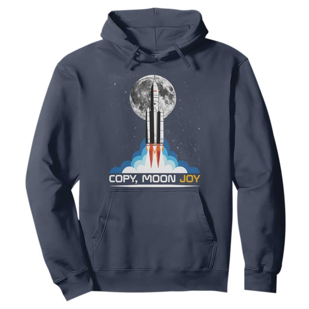 Copy Moon Joy Hoodie Rocket Launch Full Moon TS14 Navy Print Your Wear