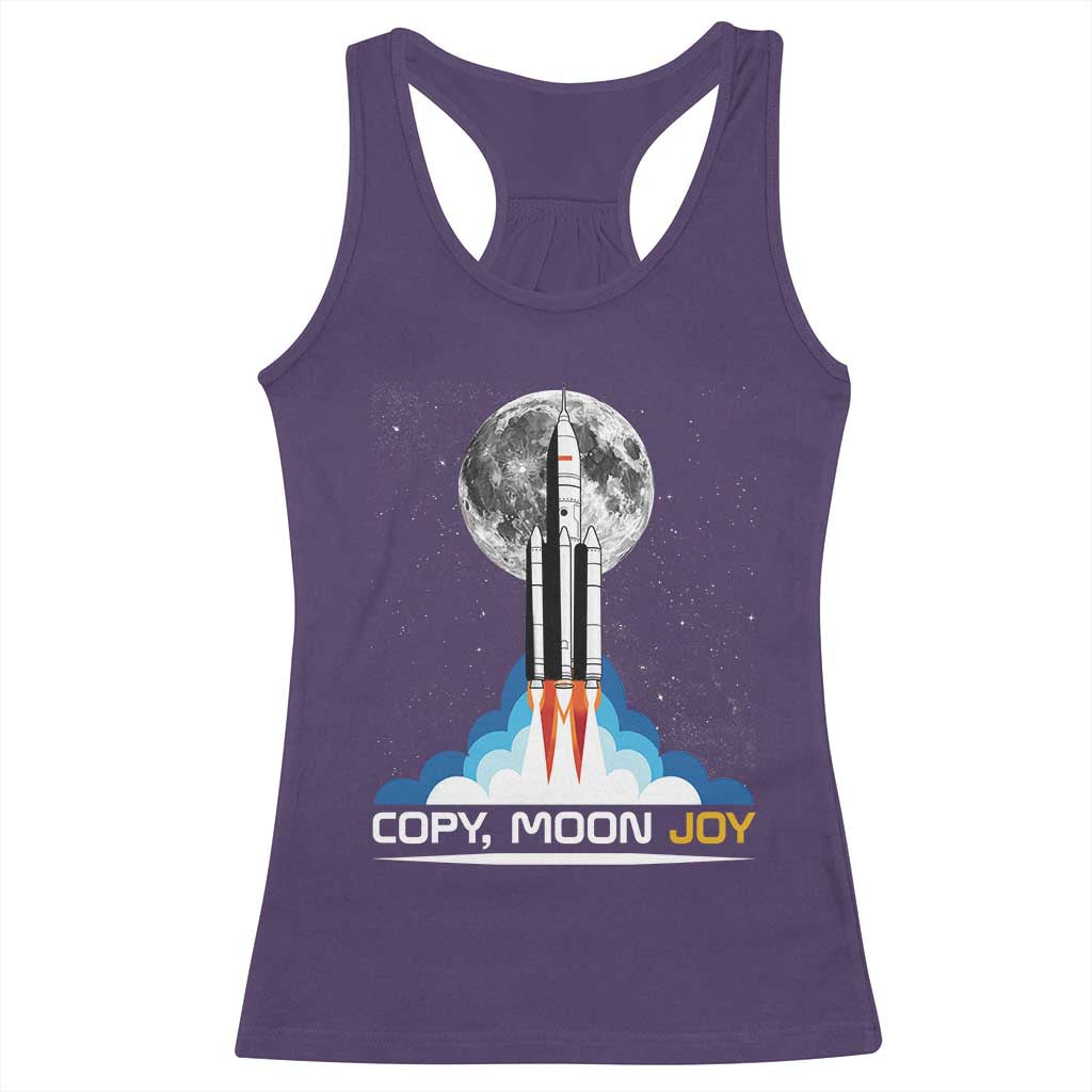 Copy Moon Joy Racerback Tank Top Rocket Launch Full Moon TS14 Purple Print Your Wear