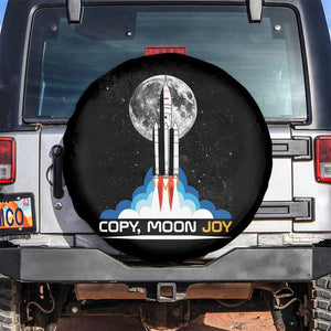 Copy Moon Joy Spare Tire Cover Rocket Launch Full Moon TS14 No hole Black Print Your Wear