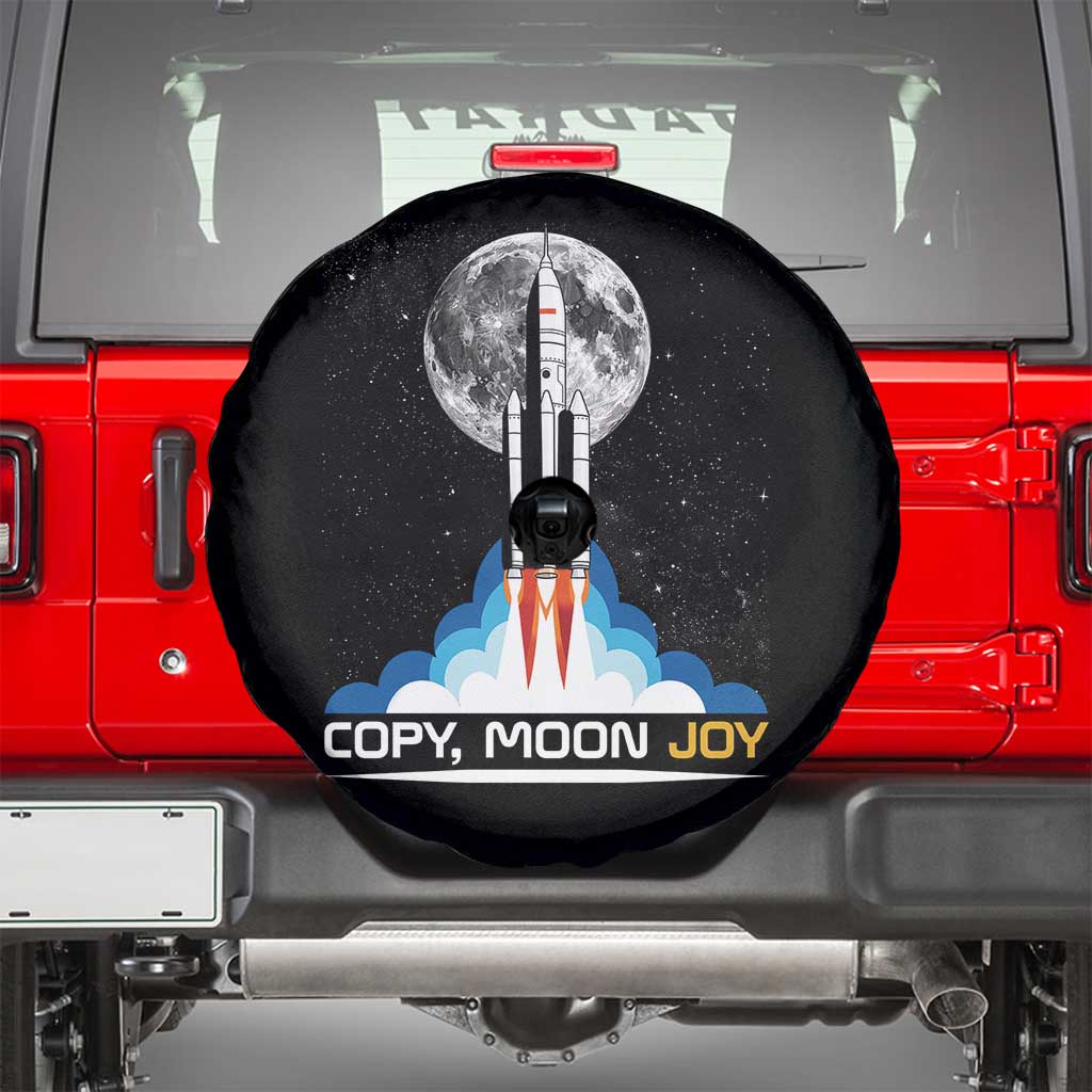 Copy Moon Joy Spare Tire Cover Rocket Launch Full Moon TS14 Black Print Your Wear