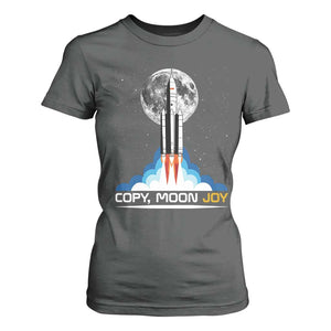 Copy Moon Joy T Shirt For Women Rocket Launch Full Moon TS14 Dark Heather Print Your Wear