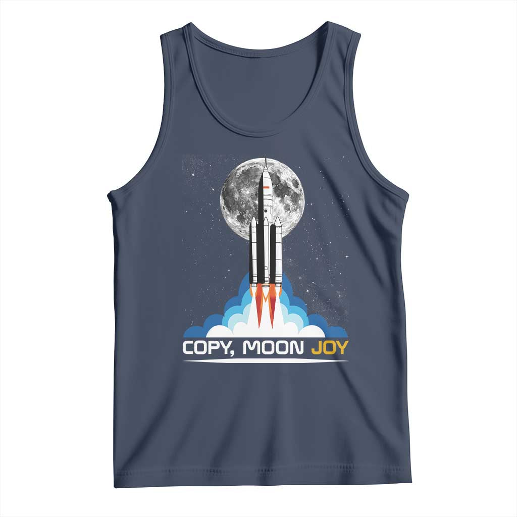 Copy Moon Joy Tank Top Rocket Launch Full Moon TS14 Navy Print Your Wear