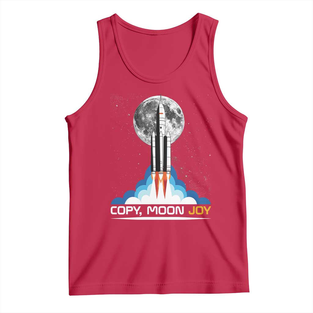 Copy Moon Joy Tank Top Rocket Launch Full Moon TS14 Red Print Your Wear