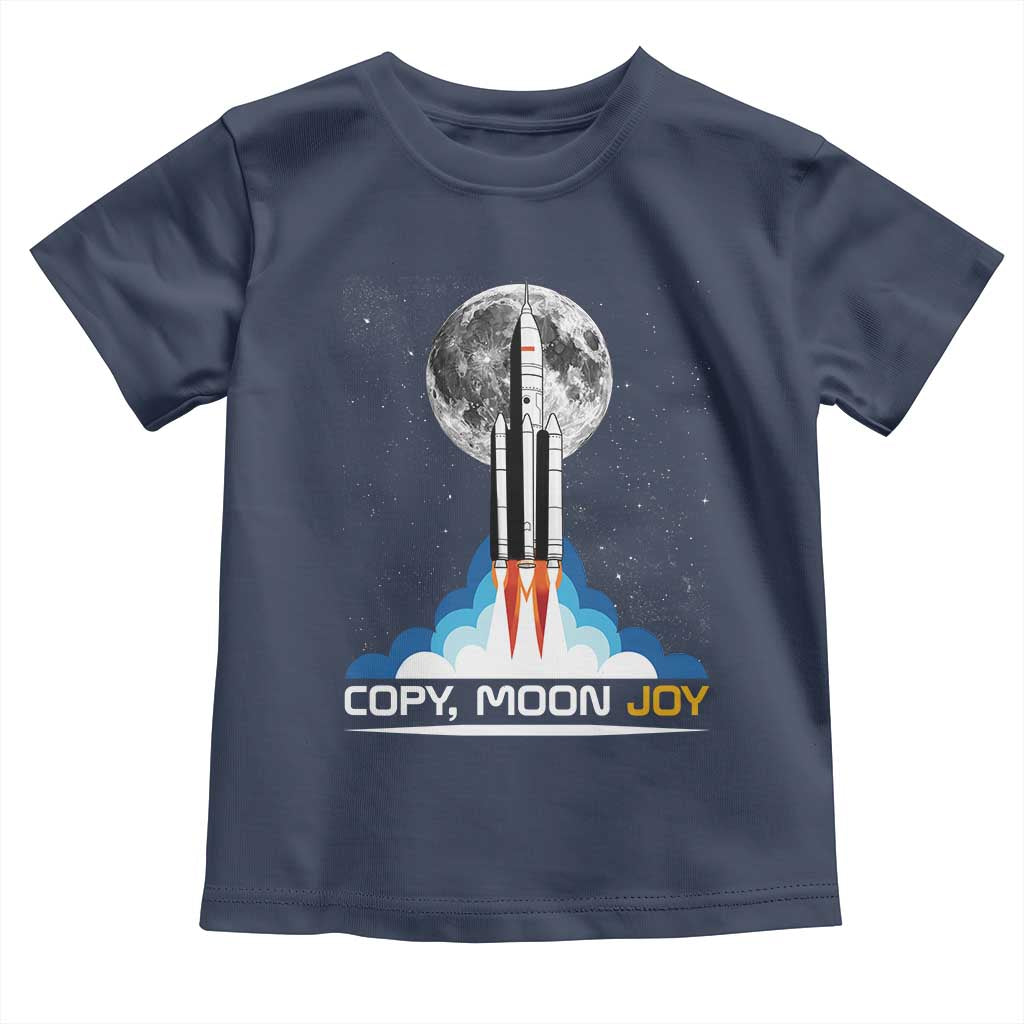Copy Moon Joy Toddler T Shirt Rocket Launch Full Moon TS14 Navy Print Your Wear
