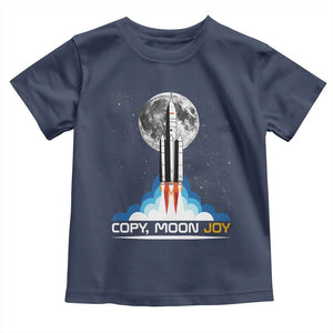 Copy Moon Joy Toddler T Shirt Rocket Launch Full Moon TS14 Navy Print Your Wear