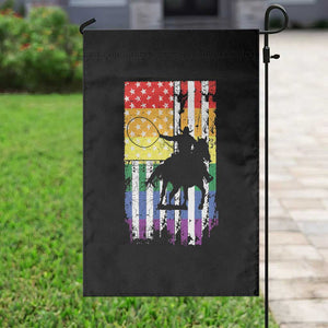 Rodeo Gay Cowboy Western LGBTQ Rainbow Flag Garden Flag TS14 Print Your Wear