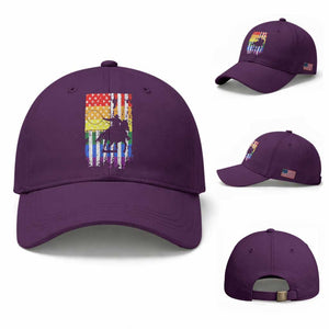 Rodeo Gay Cowboy Western LGBTQ Rainbow Flag Baseball Cap