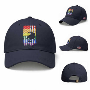 Rodeo Gay Cowboy Western LGBTQ Rainbow Flag Baseball Cap
