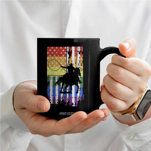 Rodeo Gay Cowboy Western LGBTQ Rainbow Flag Coffee Mug TS14 Print Your Wear