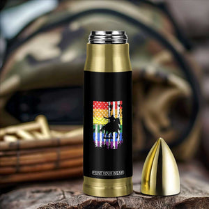Rodeo Gay Cowboy Western LGBTQ Rainbow Flag Bullet Tumbler TS14 Print Your Wear