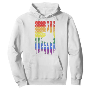 Rodeo Gay Cowboy Western LGBTQ Rainbow Flag Hoodie TS14 White Print Your Wear
