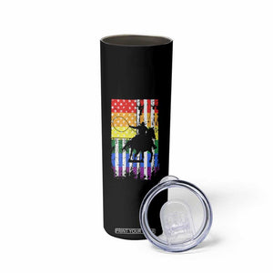 Rodeo Gay Cowboy Western LGBTQ Rainbow Flag Skinny Tumbler TS14 Print Your Wear