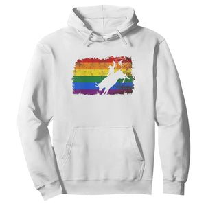 Rodeo Cowboy Bull Rider Western LGBTQ Rainbow Flag Hoodie TS14 White Print Your Wear