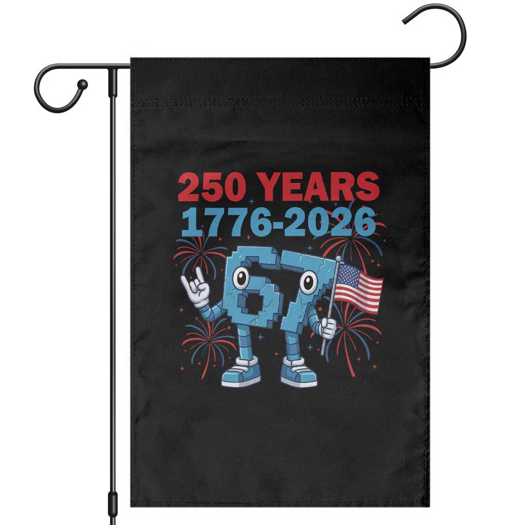 250th America Anniversary Garden Flag Funny Italian Brainrot Meme 4th of July TS14 Black Print Your Wear