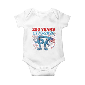 250th America Anniversary Baby Onesie Funny Italian Brainrot Meme 4th of July TS14 White Print Your Wear