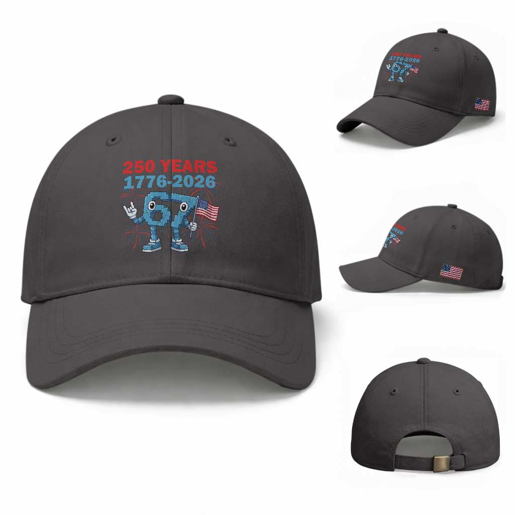 250th America Anniversary Baseball Cap Funny Italian Brainrot Meme 4th of July