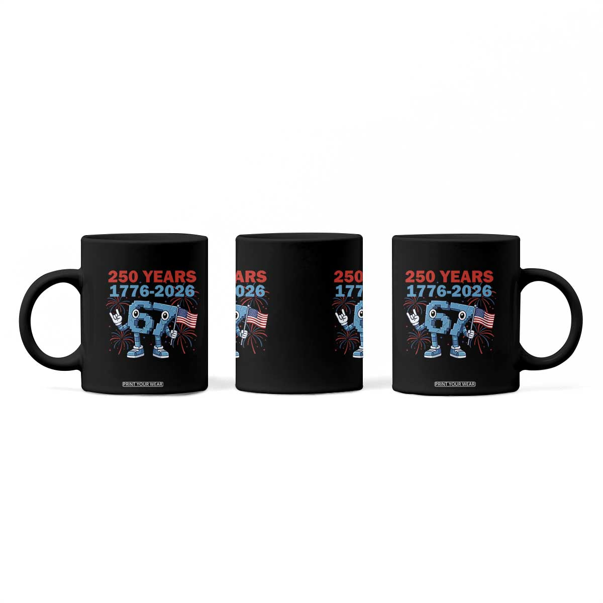 250th America Anniversary Coffee Mug Funny Italian Brainrot Meme 4th of July TS14 Print Your Wear