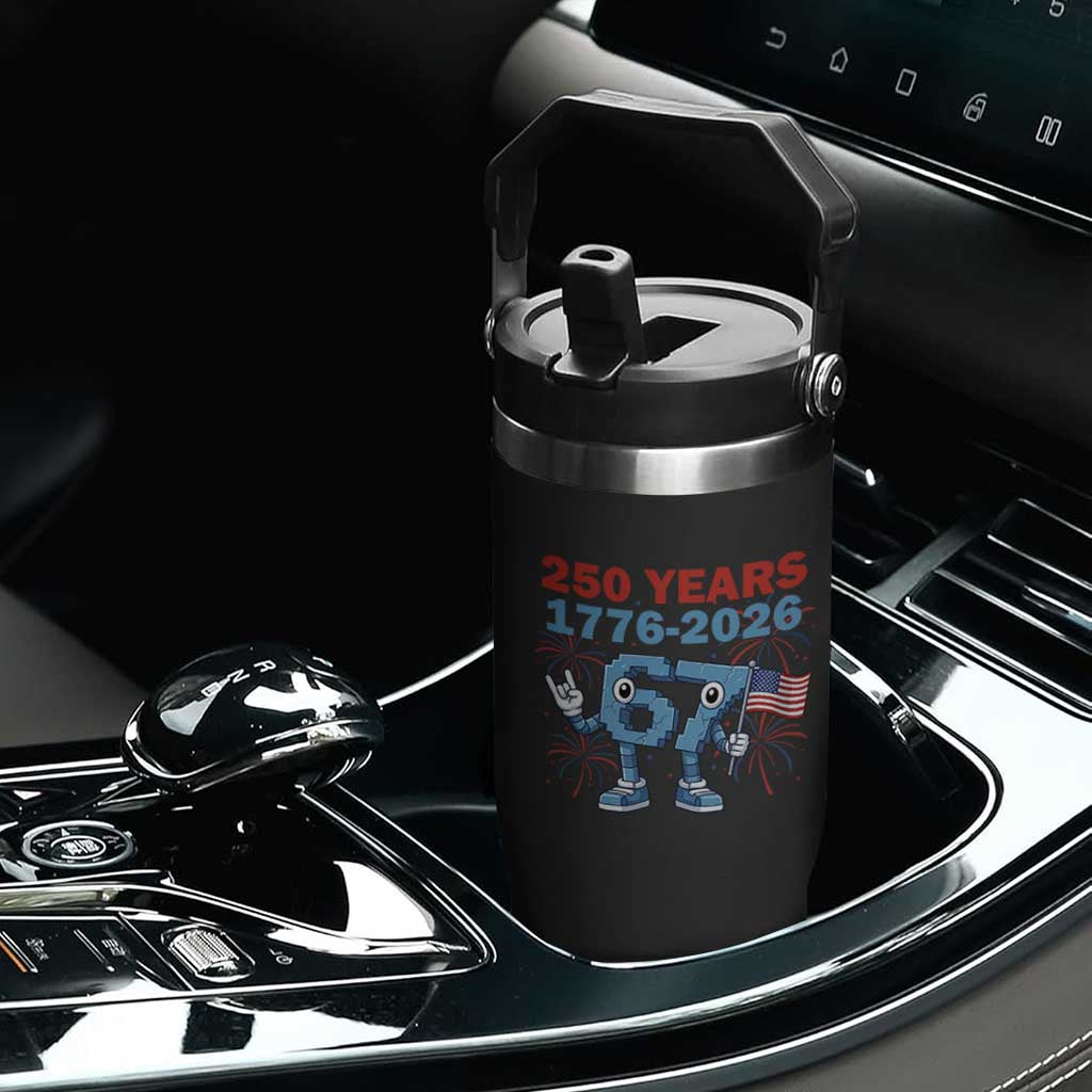 250th America Anniversary Flip Straw Tumbler Funny Italian Brainrot Meme 4th of July TS14 Print Your Wear
