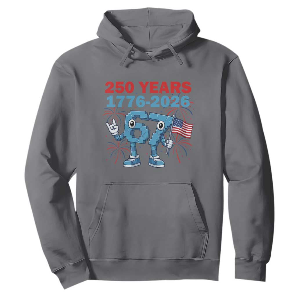 250th America Anniversary Hoodie Funny Italian Brainrot Meme 4th of July TS14 Charcoal Print Your Wear