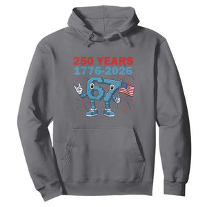 250th America Anniversary Hoodie Funny Italian Brainrot Meme 4th of July TS14 Charcoal Print Your Wear