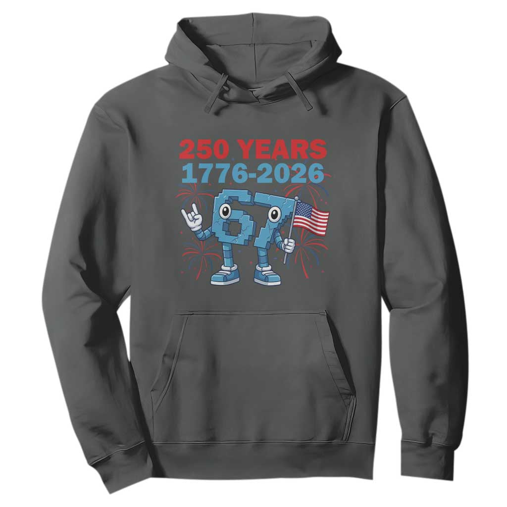 250th America Anniversary Hoodie Funny Italian Brainrot Meme 4th of July TS14 Dark Heather Print Your Wear