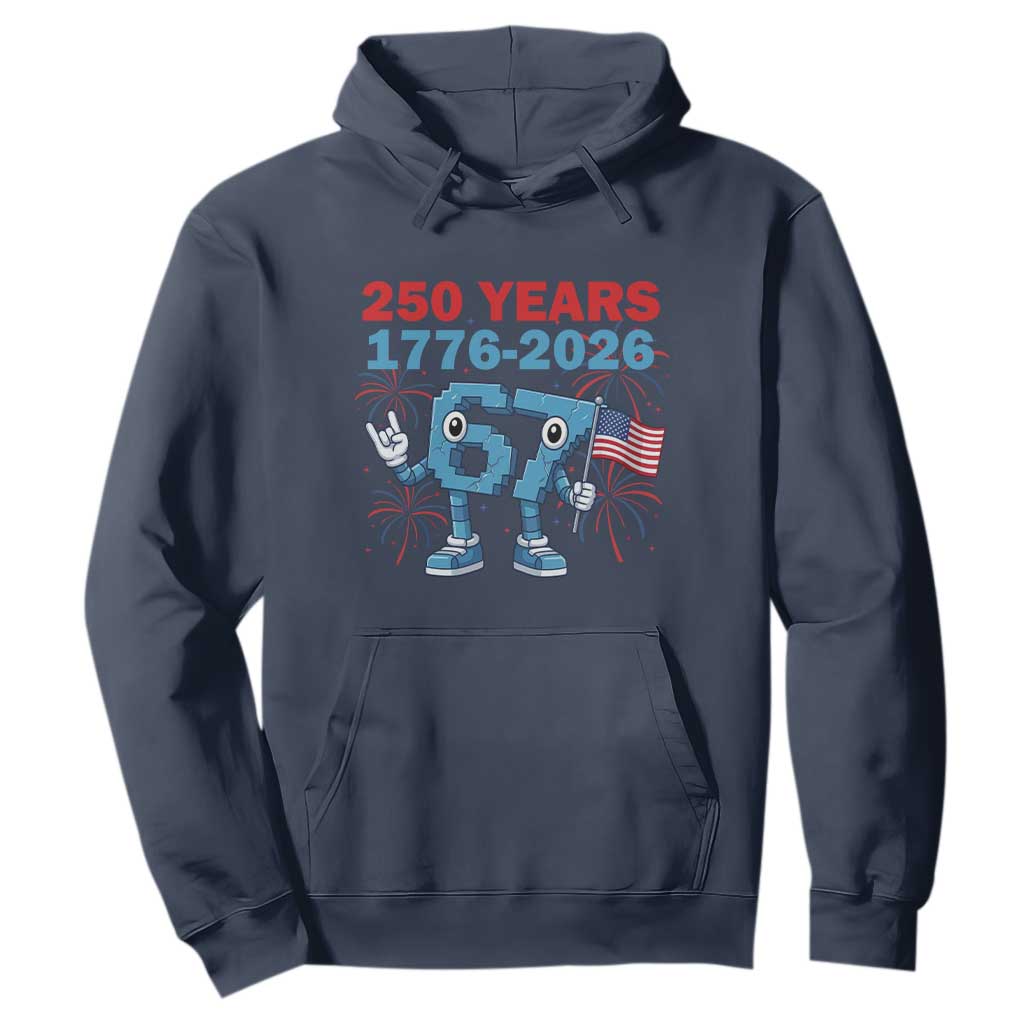 250th America Anniversary Hoodie Funny Italian Brainrot Meme 4th of July TS14 Navy Print Your Wear