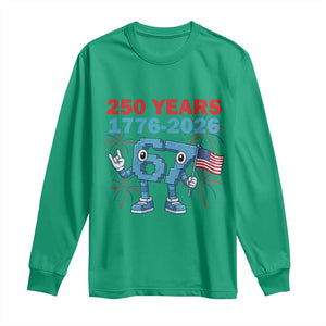 250th America Anniversary Long Sleeve Shirt Funny Italian Brainrot Meme 4th of July TS14 Irish Green Print Your Wear