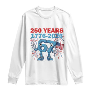 250th America Anniversary Long Sleeve Shirt Funny Italian Brainrot Meme 4th of July TS14 White Print Your Wear
