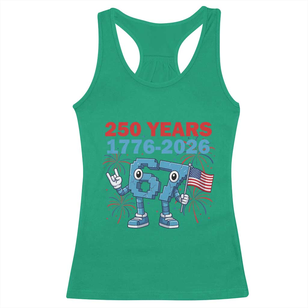 250th America Anniversary Racerback Tank Top Funny Italian Brainrot Meme 4th of July TS14 Irish Green Print Your Wear