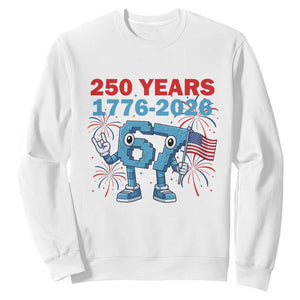 250th America Anniversary Sweatshirt Funny Italian Brainrot Meme 4th of July TS14 White Print Your Wear